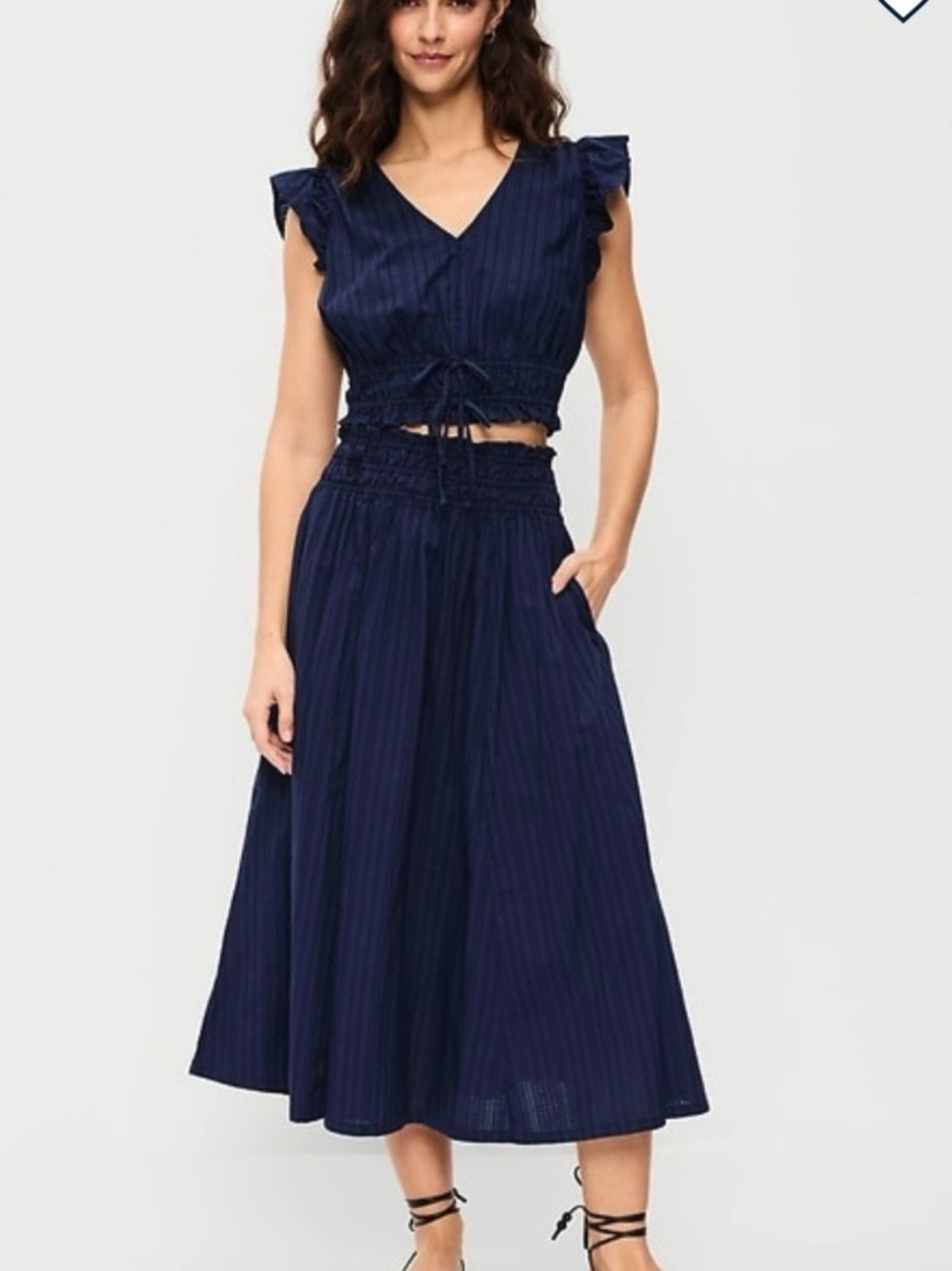 Old Navy Navy Blue Midi Skirt never worn